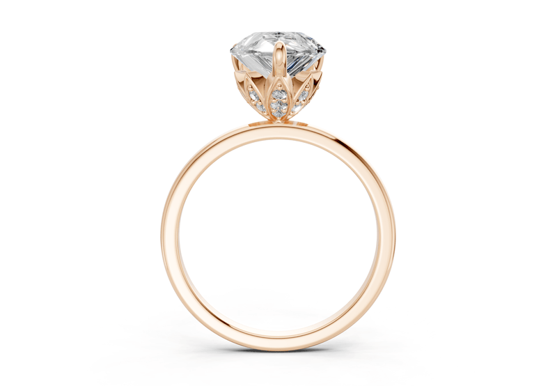Skye Diamond Solitaire Pear Cut 1.8mm Engagement Ring - Ring Premier
