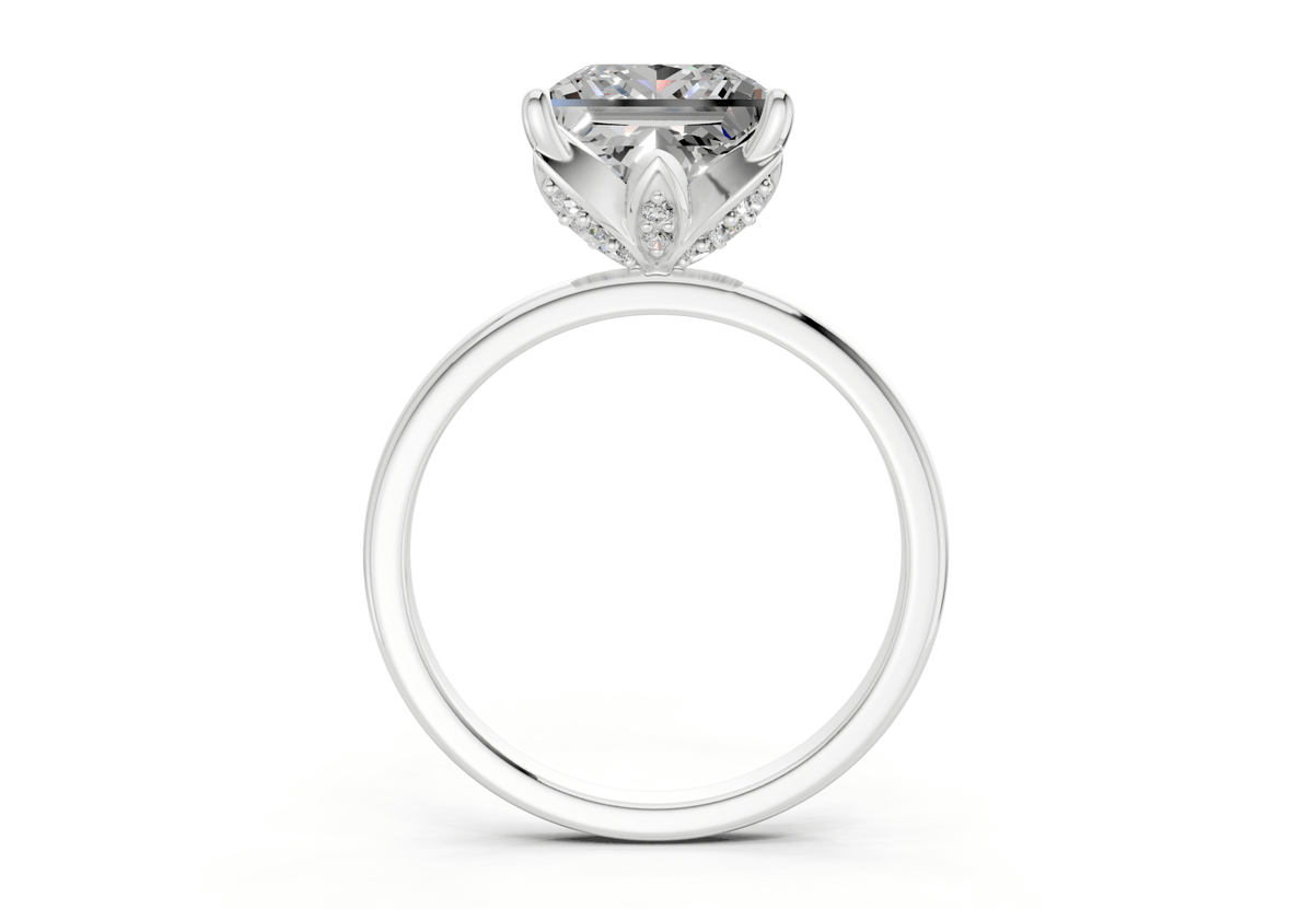 Skye Diamond Solitaire Princess Cut 1.8mm Engagement Ring
