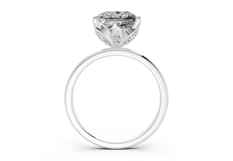 Skye Diamond Solitaire Princess Cut 1.8mm Engagement Ring - Ring Premier