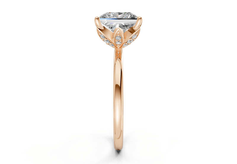 Skye Diamond Solitaire Princess Cut 1.8mm Engagement Ring - Ring Premier