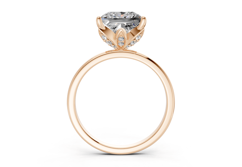 Skye Diamond Solitaire Princess Cut 1.8mm Engagement Ring - Ring Premier