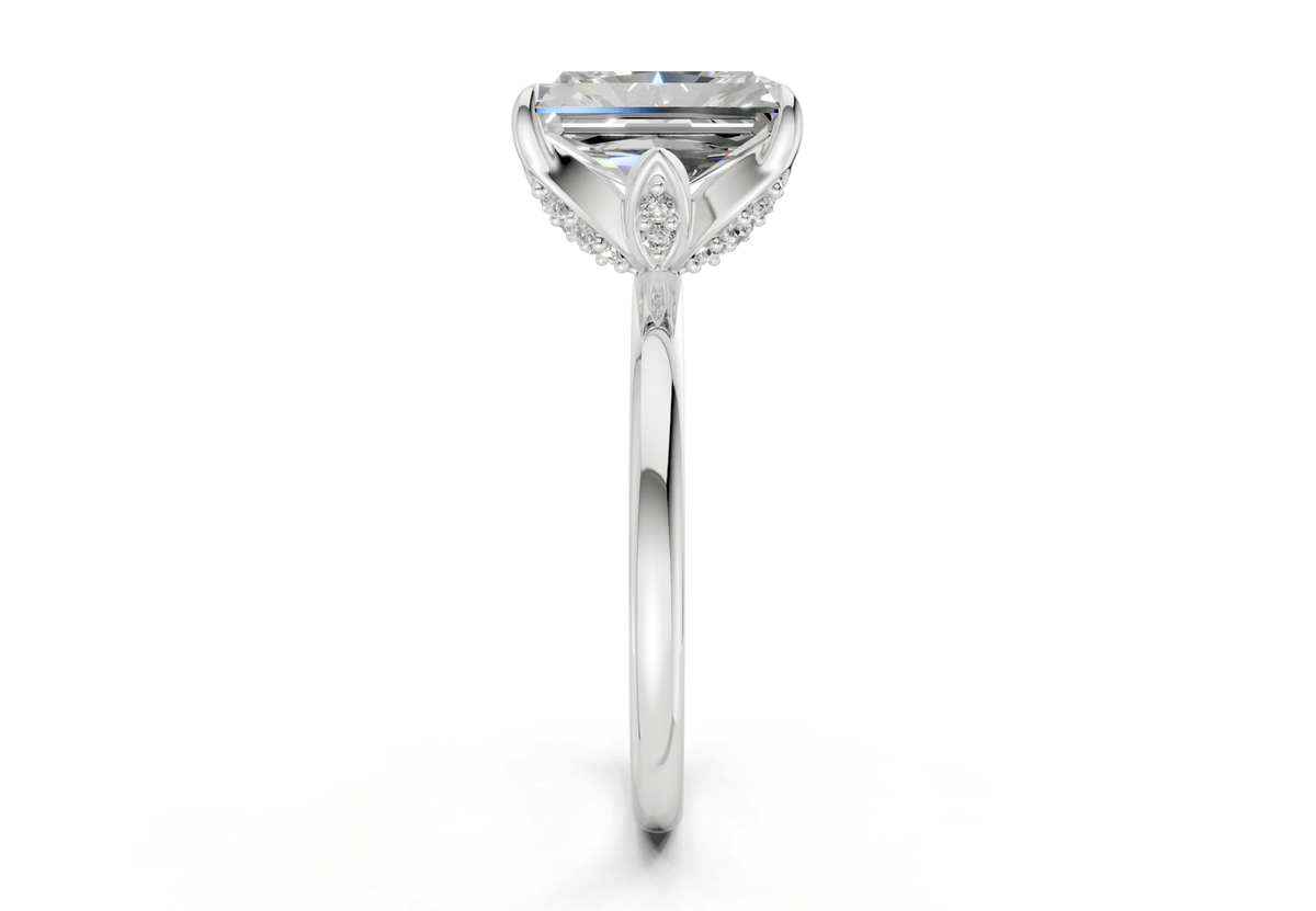 Skye Diamond Solitaire Radiant Cut 1.8mm Engagement Ring