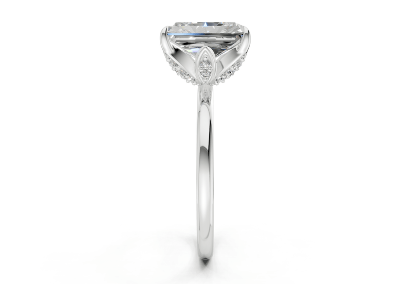 Skye Diamond Solitaire Radiant Cut 1.8mm Engagement Ring - Ring Premier