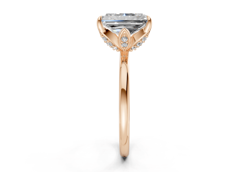 Skye Diamond Solitaire Radiant Cut 1.8mm Engagement Ring - Ring Premier