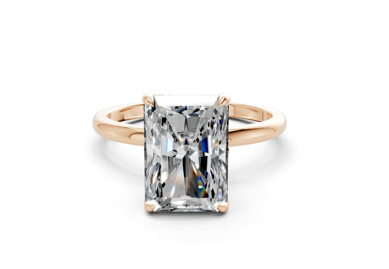 Skye Diamond Solitaire Radiant Cut 1.8mm Engagement Ring - Ring Premier