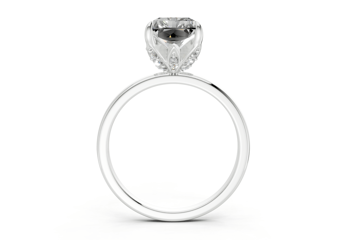 Skye Diamond Solitaire Radiant Cut 1.8mm Engagement Ring