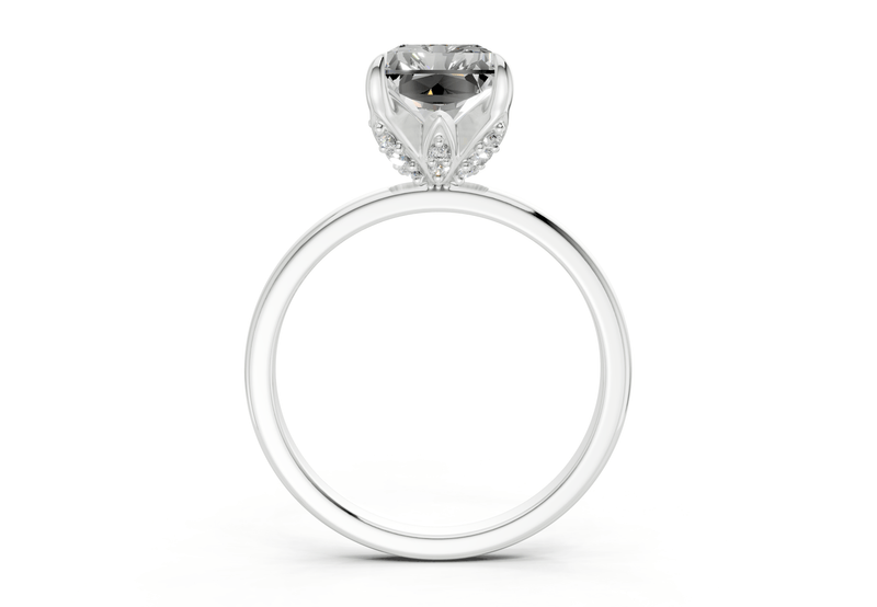 Skye Diamond Solitaire Radiant Cut 1.8mm Engagement Ring - Ring Premier