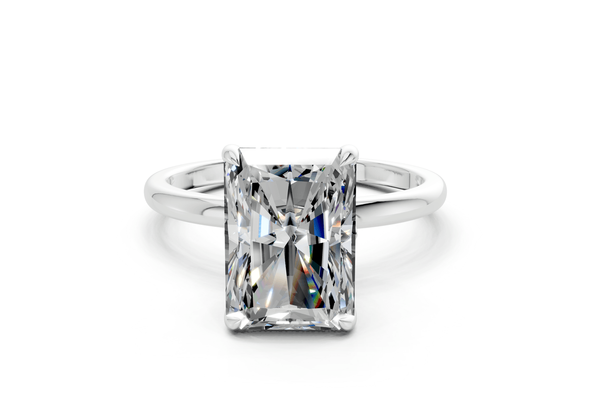 Skye Diamond Solitaire Radiant Cut 1.8mm Engagement Ring