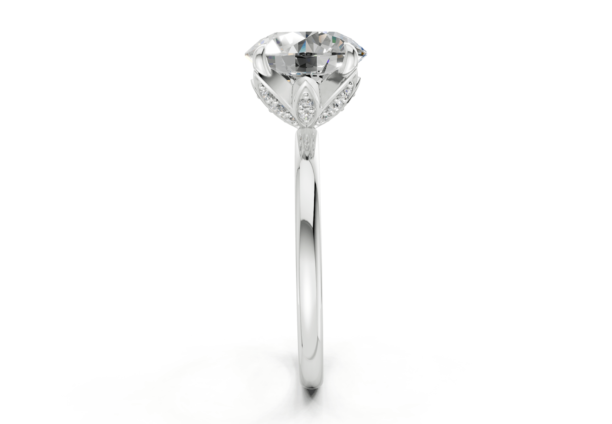 Skye Diamond Solitaire Round Cut 1.8mm Engagement Ring