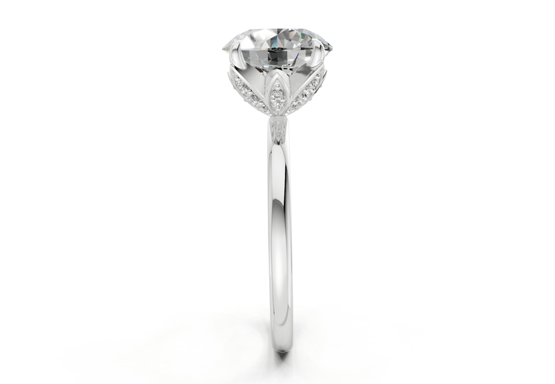 Skye Diamond Solitaire Round Cut 1.8mm Engagement Ring - Ring Premier