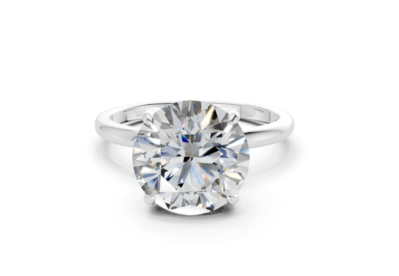 Skye Diamond Solitaire Round Cut 1.8mm Engagement Ring - Ring Premier