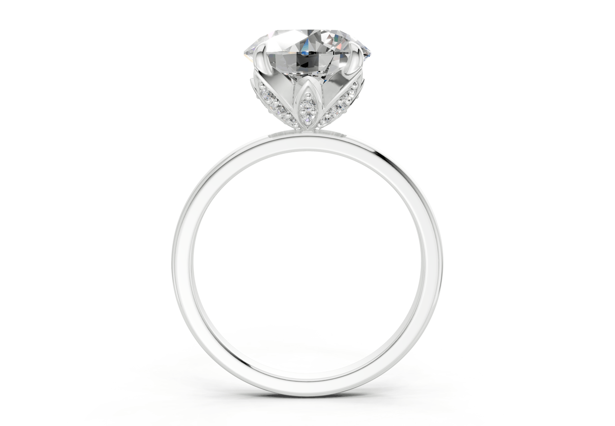 Skye Diamond Solitaire Round Cut 1.8mm Engagement Ring