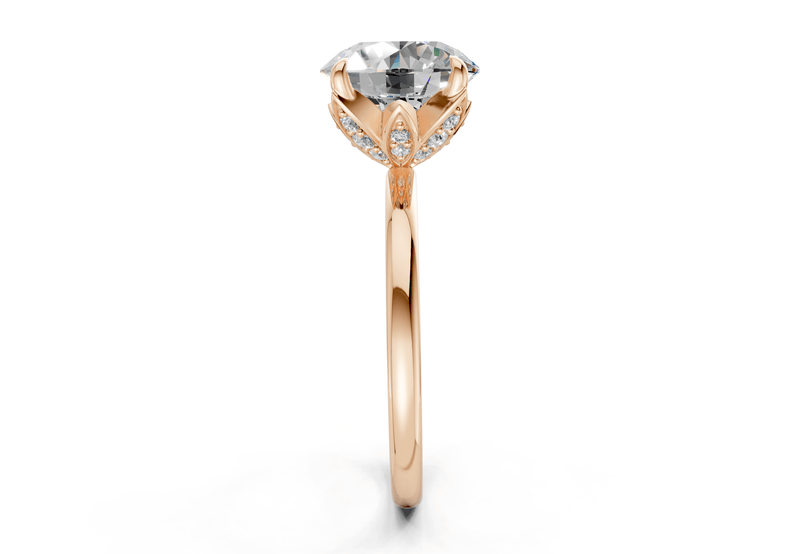 Skye Diamond Solitaire Round Cut 1.8mm Engagement Ring - Ring Premier