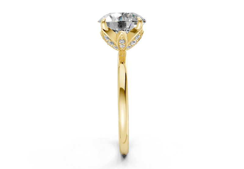 Skye Diamond Solitaire Round Cut 1.8mm Engagement Ring - Ring Premier