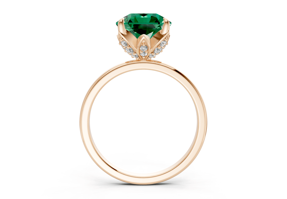 Skye Emerald Gemstone Solitaire Radiant Squareuare Cut 1.8mm Engagement Ring