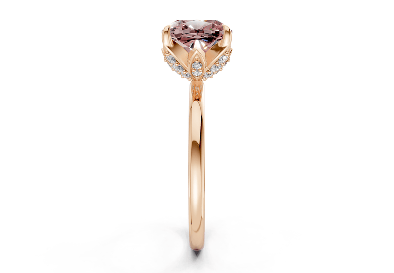 Skye Pink Diamond Solitaire Cushion Squareuare Cut 1.8mm Engagement Ring - Ring Premier