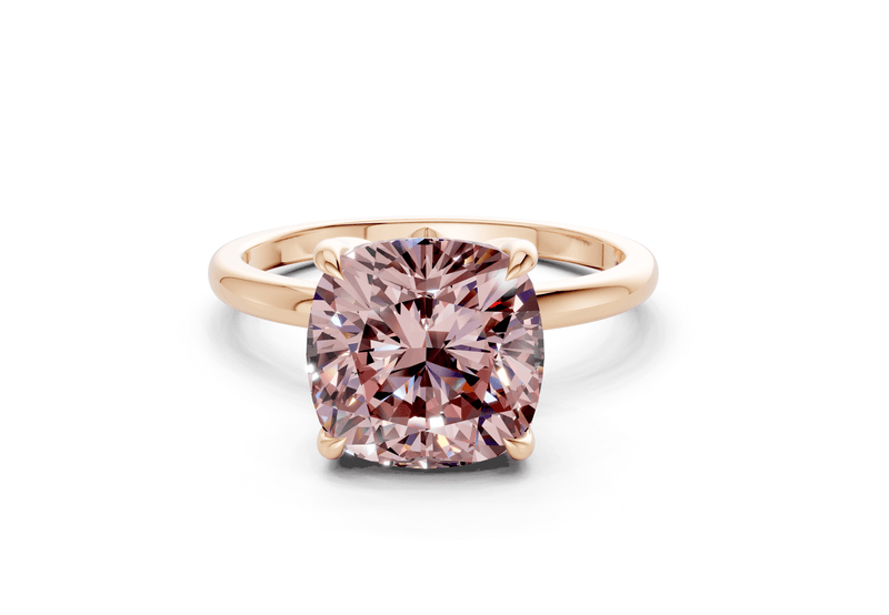 Skye Pink Diamond Solitaire Cushion Squareuare Cut 1.8mm Engagement Ring - Ring Premier