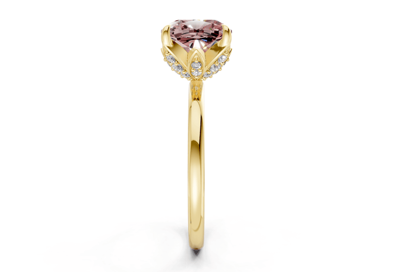 Skye Pink Diamond Solitaire Cushion Squareuare Cut 1.8mm Engagement Ring - Ring Premier