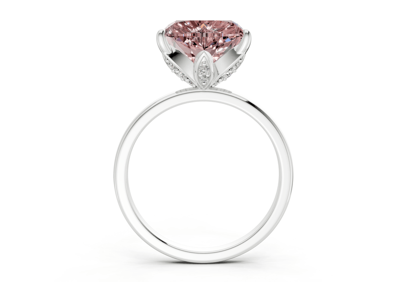 Skye Pink Diamond Solitaire Heart Cut 1.8mm Engagement Ring - Ring Premier