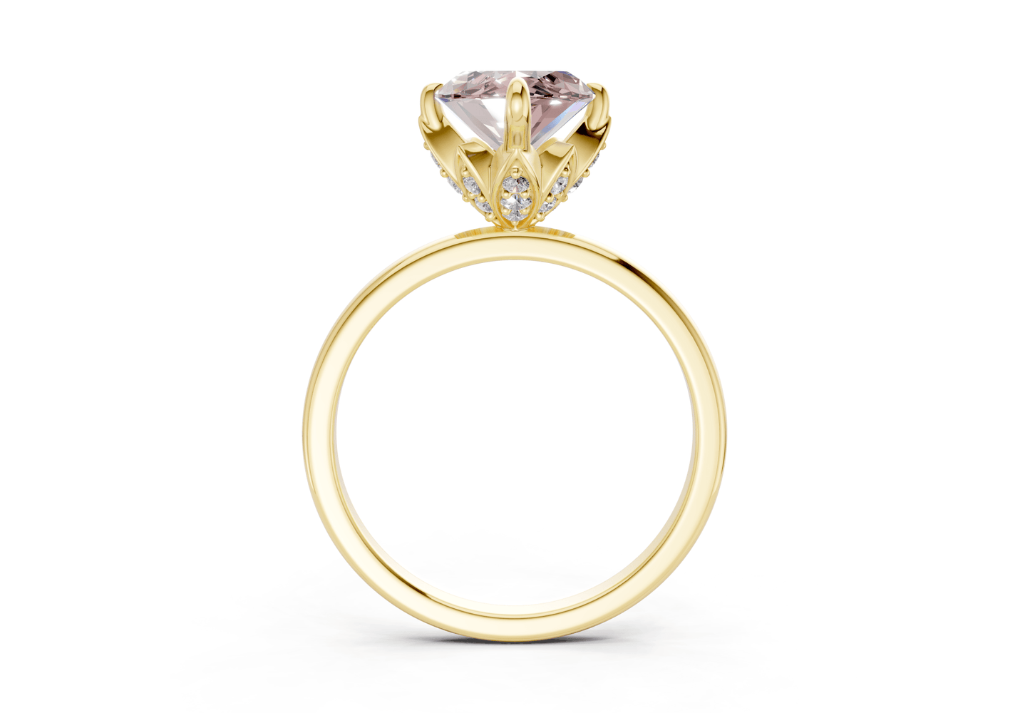 Skye Pink Diamond Solitaire Marquise Cut 1.8mm Engagement Ring - Ring Premier
