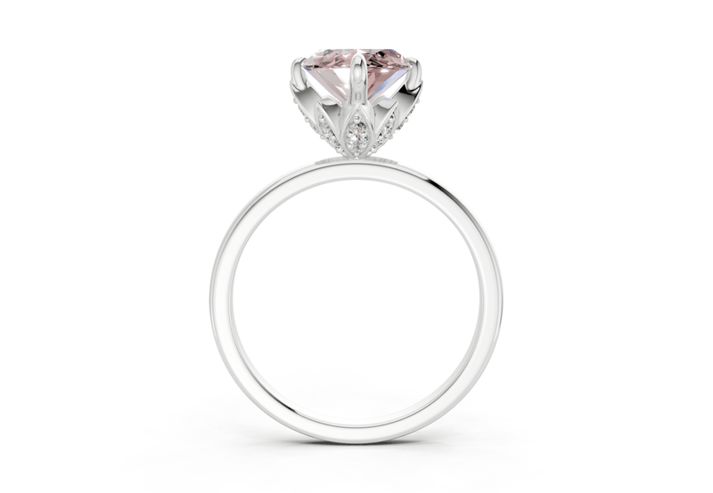 Skye Pink Diamond Solitaire Marquise Cut 1.8mm Engagement Ring - Ring Premier