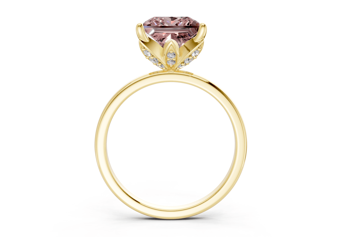 Skye Pink Diamond Solitaire Princess Cut 1.8mm Engagement Ring