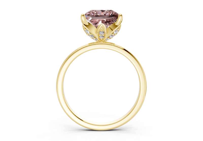 Skye Pink Diamond Solitaire Princess Cut 1.8mm Engagement Ring