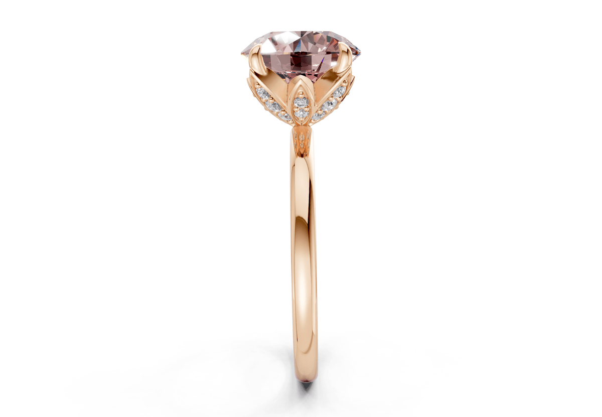 Skye Pink Diamond Solitaire Round Cut 1.8mm Engagement Ring
