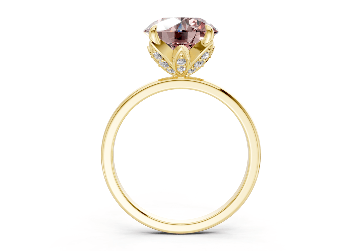 Skye Pink Diamond Solitaire Round Cut 1.8mm Engagement Ring