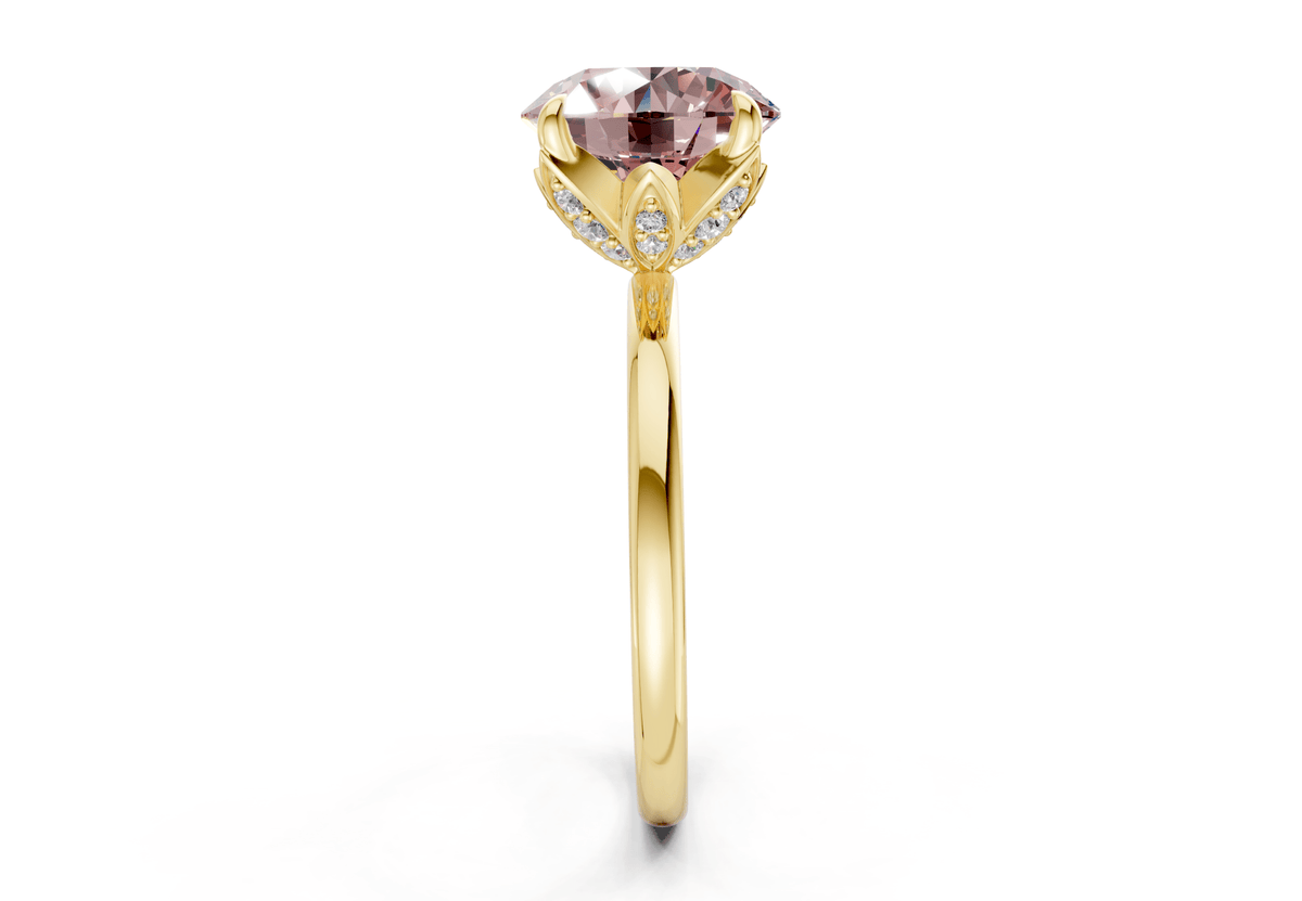 Skye Pink Diamond Solitaire Round Cut 1.8mm Engagement Ring
