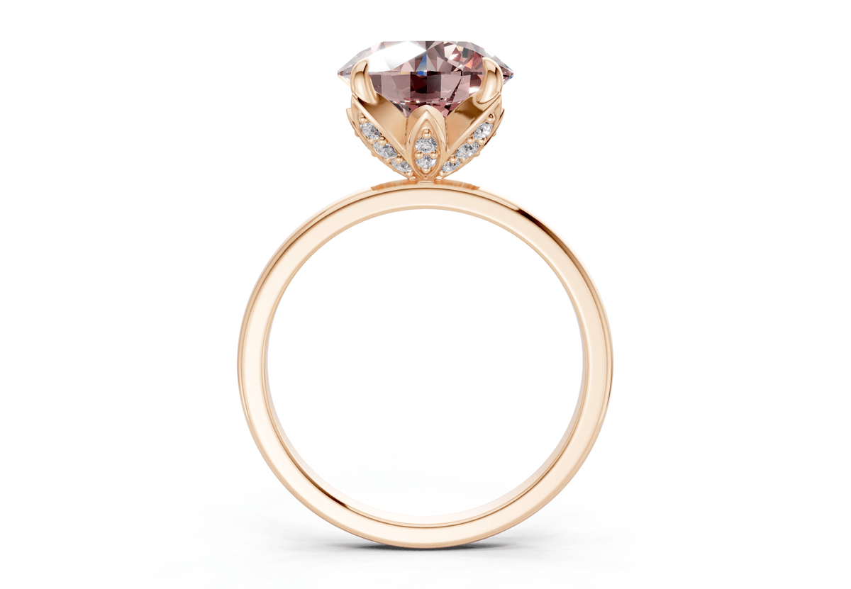 Skye Pink Diamond Solitaire Round Cut 1.8mm Engagement Ring