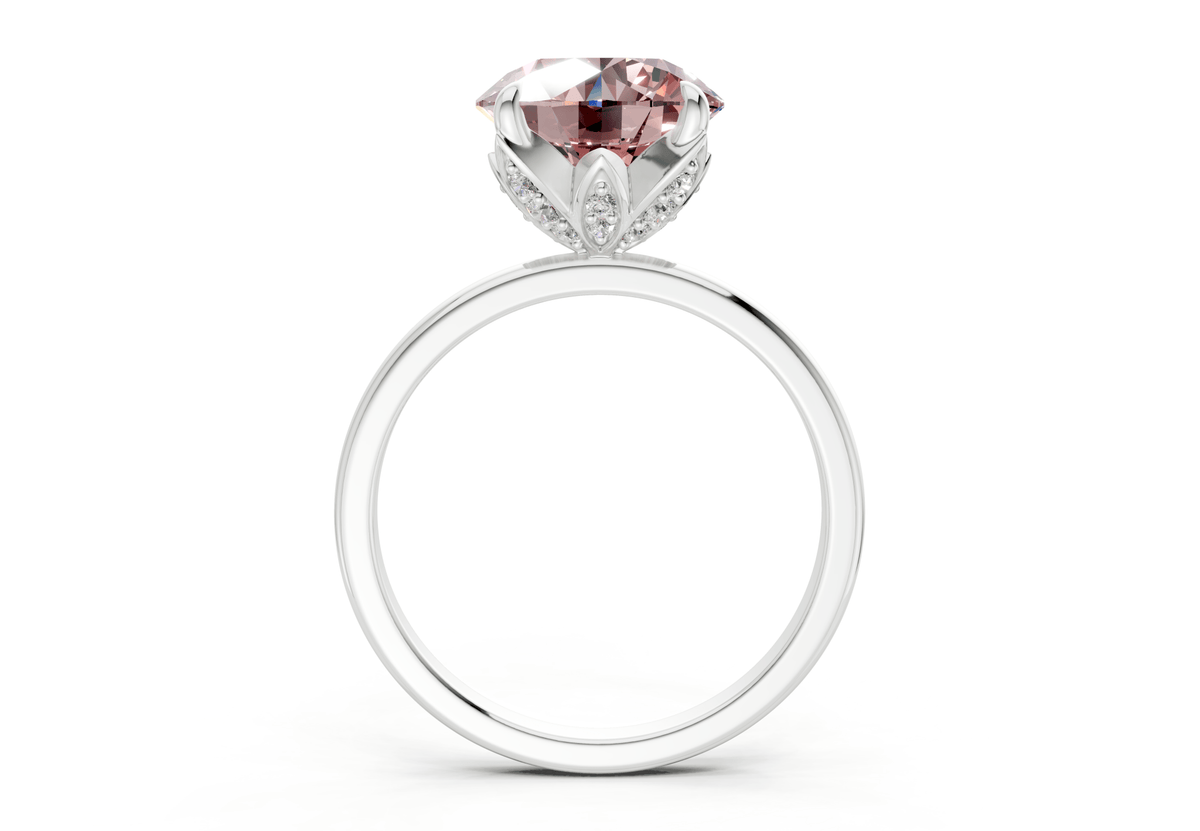 Skye Pink Diamond Solitaire Round Cut 1.8mm Engagement Ring