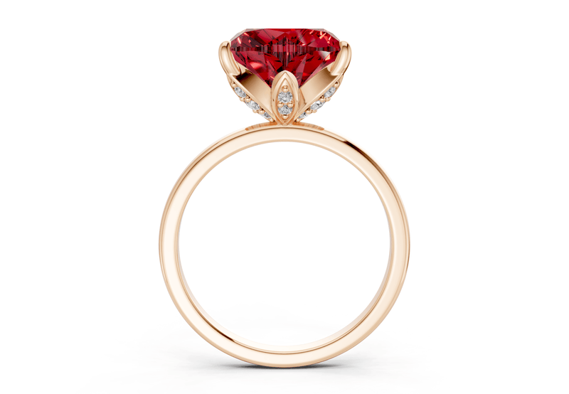 Skye Ruby Gemstone Solitaire Heart Cut 1.8mm Engagement Ring - Ring Premier