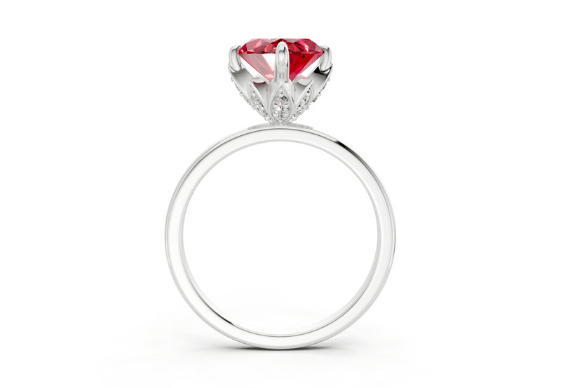 Skye Ruby Gemstone Solitaire Marquise Cut 1.8mm Engagement Ring - Ring Premier