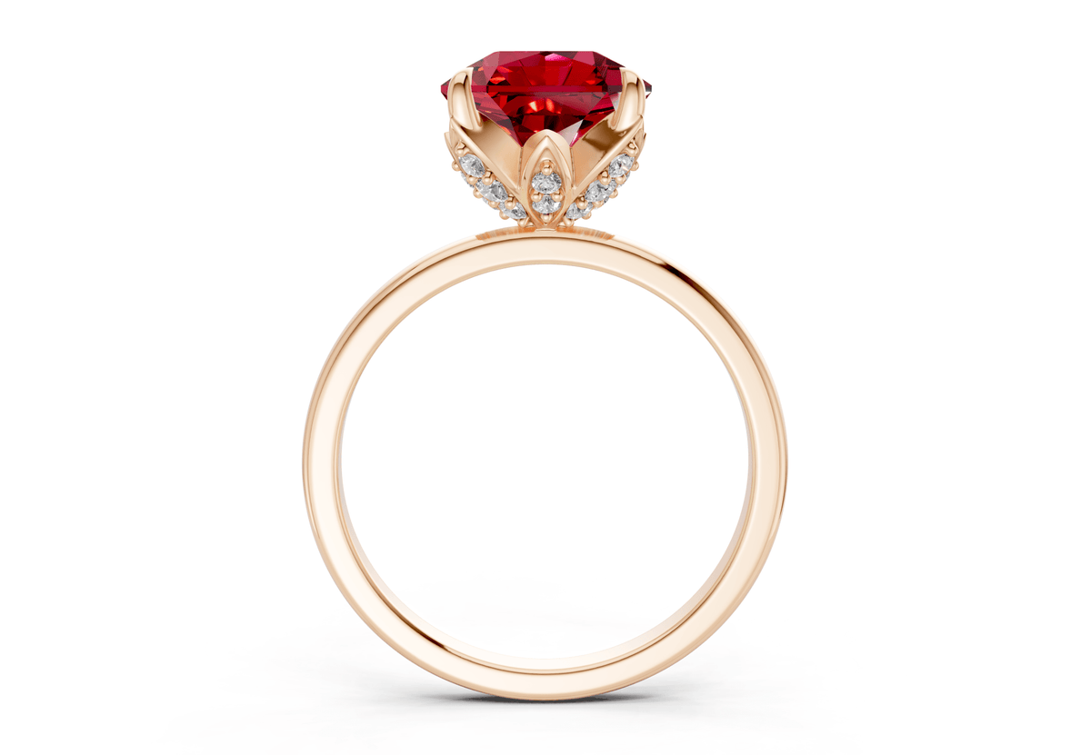 Skye Ruby Gemstone Solitaire Radiant Squareuare Cut 1.8mm Engagement Ring