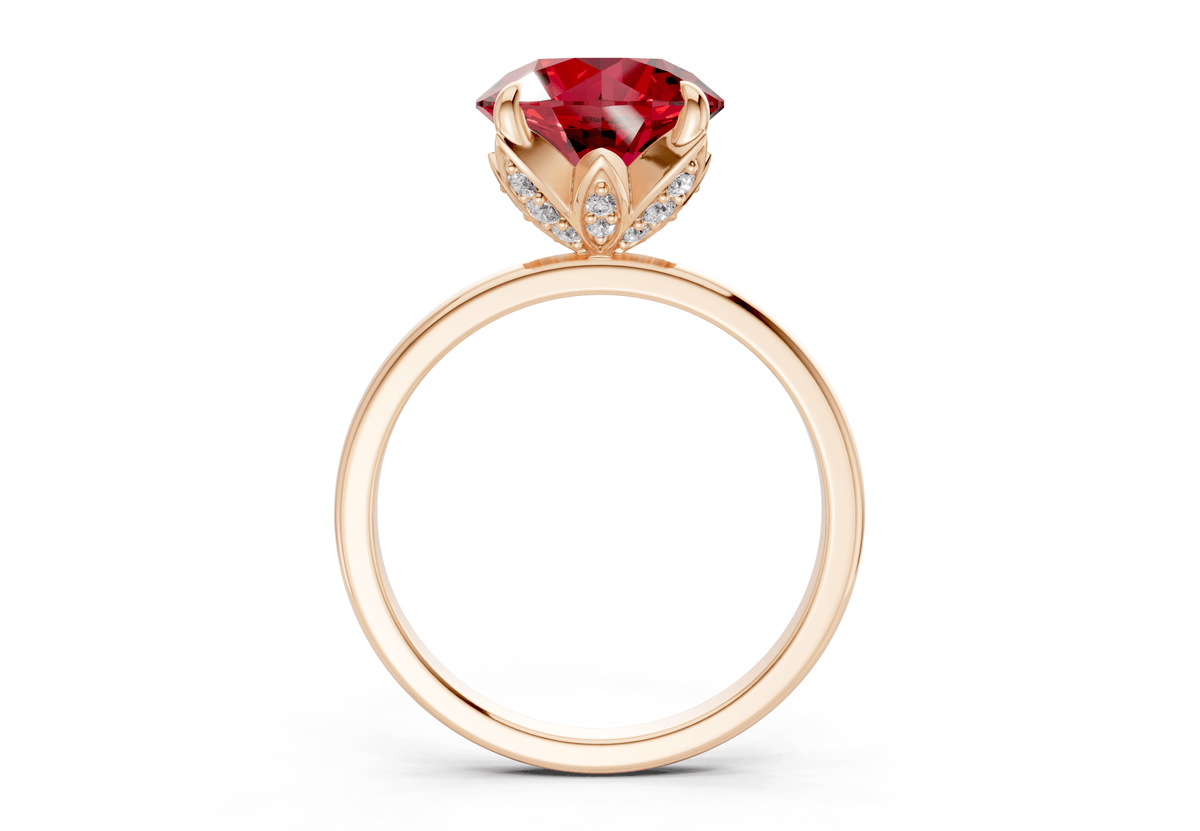 Skye Ruby Gemstone Solitaire Round Cut 1.8mm Engagement Ring
