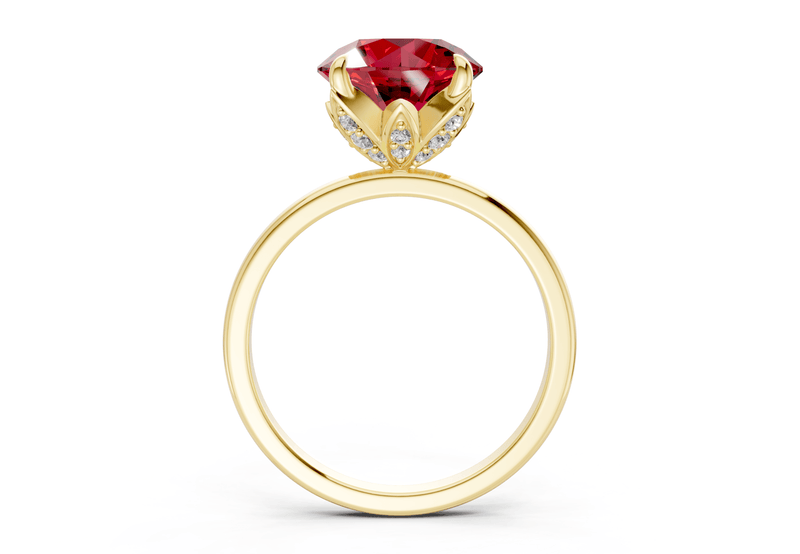 Skye Ruby Gemstone Solitaire Round Cut 1.8mm Engagement Ring
