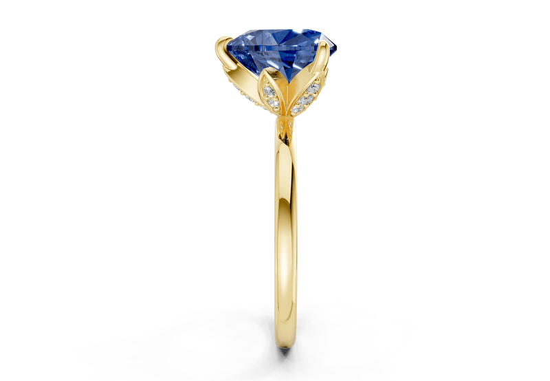 Skye Sapphire Gemstone Solitaire Heart Cut 1.8mm Engagement Ring - Ring Premier