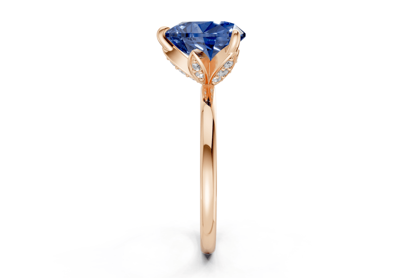 Skye Sapphire Gemstone Solitaire Heart Cut 1.8mm Engagement Ring - Ring Premier