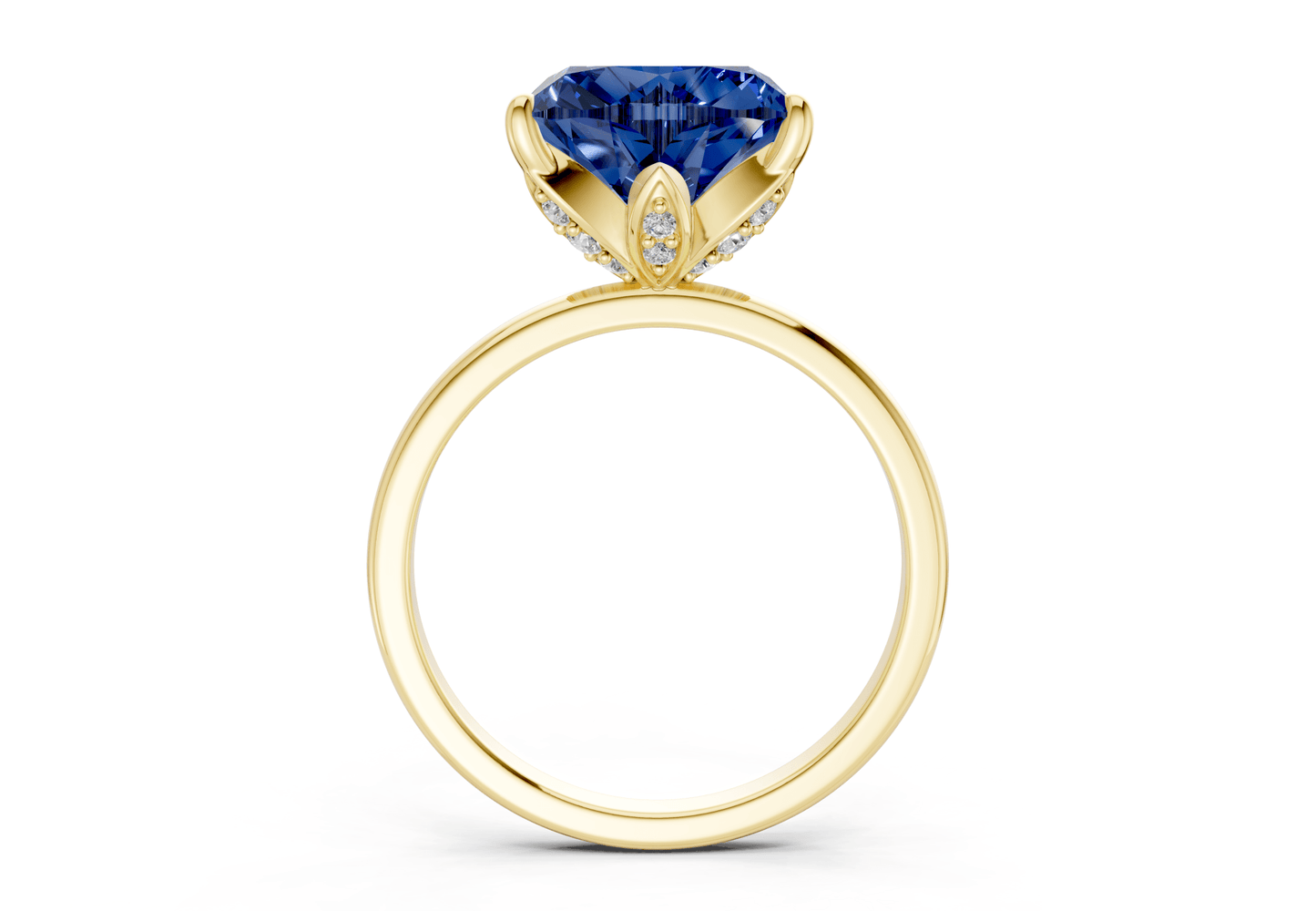 Skye Sapphire Gemstone Solitaire Heart Cut 1.8mm Engagement Ring - Ring Premier
