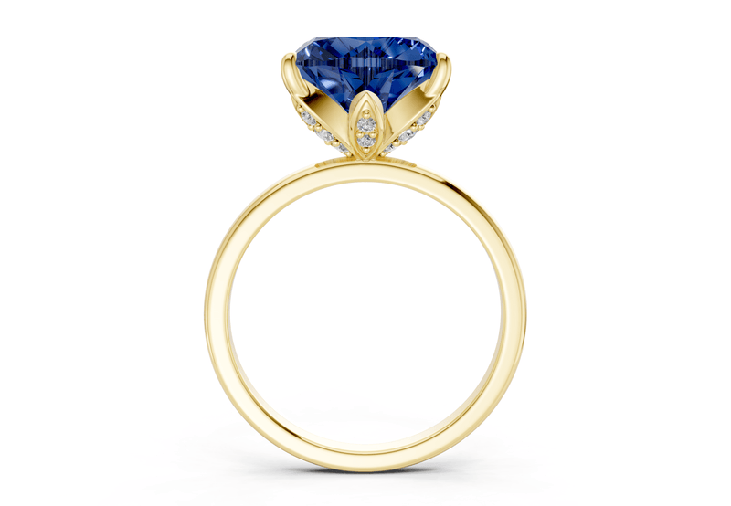 Skye Sapphire Gemstone Solitaire Heart Cut 1.8mm Engagement Ring