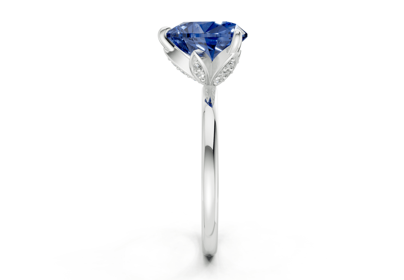 Skye Sapphire Gemstone Solitaire Heart Cut 1.8mm Engagement Ring - Ring Premier