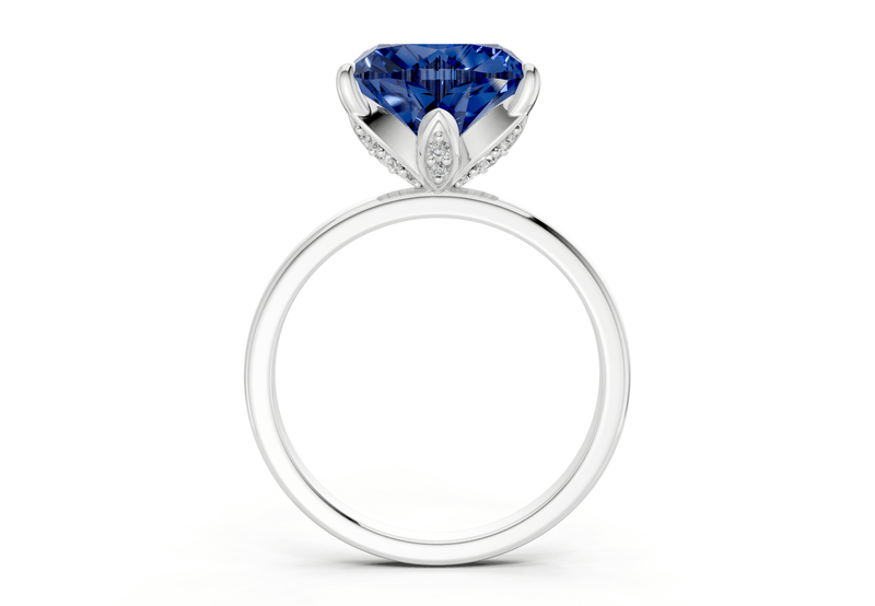 Skye Sapphire Gemstone Solitaire Heart Cut 1.8mm Engagement Ring - Ring Premier
