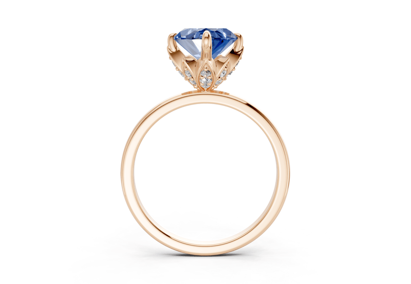 Skye Sapphire Gemstone Solitaire Marquise Cut 1.8mm Engagement Ring - Ring Premier
