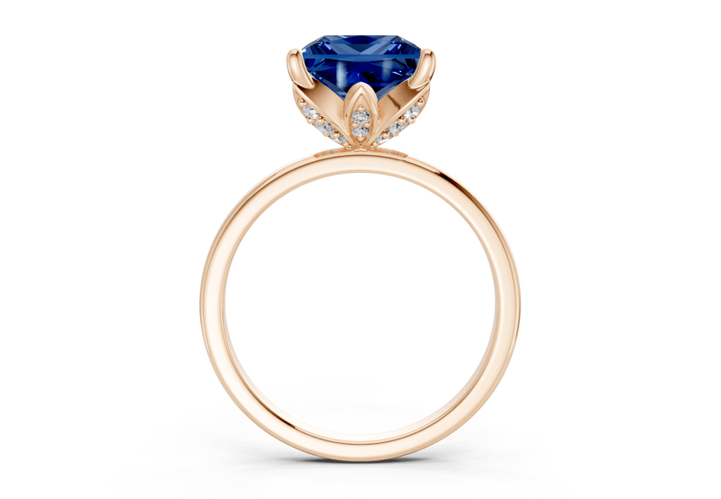 Skye Sapphire Gemstone Solitaire Princess Cut 1.8mm Engagement Ring - Ring Premier