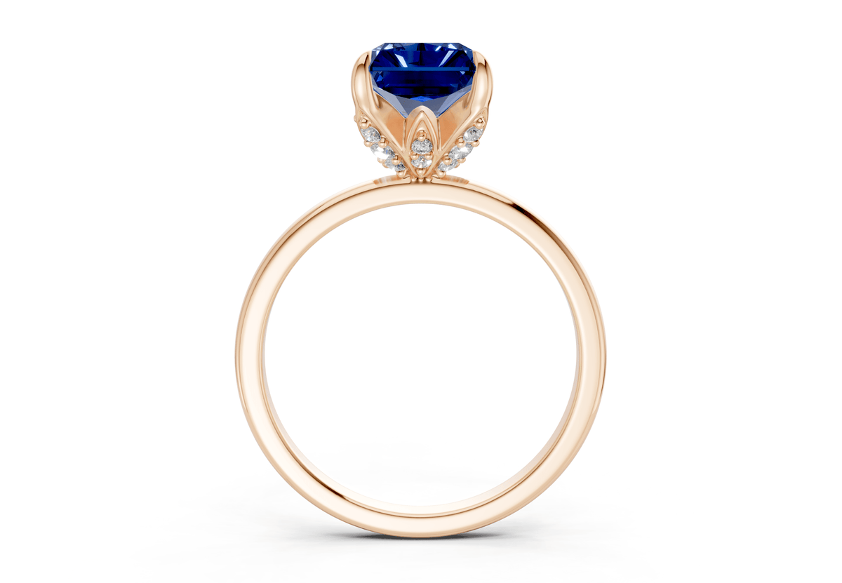 Skye Sapphire Gemstone Solitaire Radiant Cut 1.8mm Engagement Ring