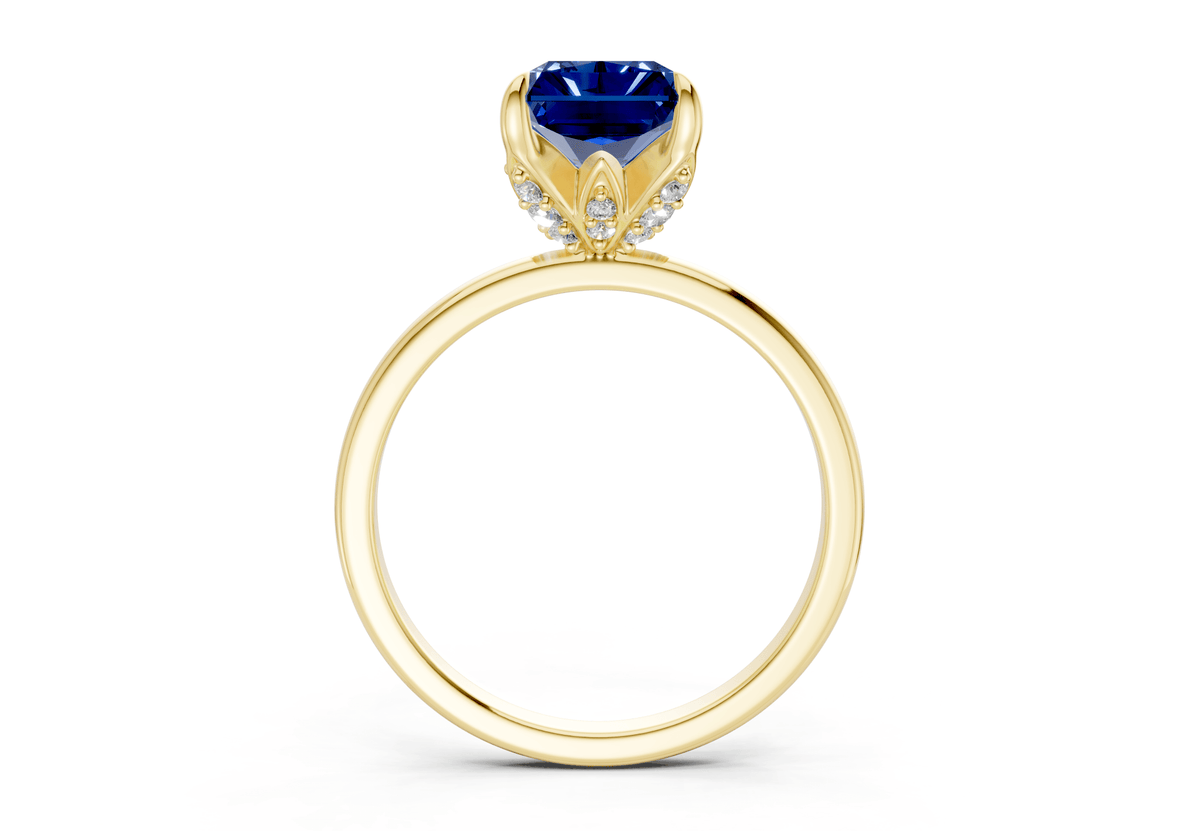 Skye Sapphire Gemstone Solitaire Radiant Cut 1.8mm Engagement Ring