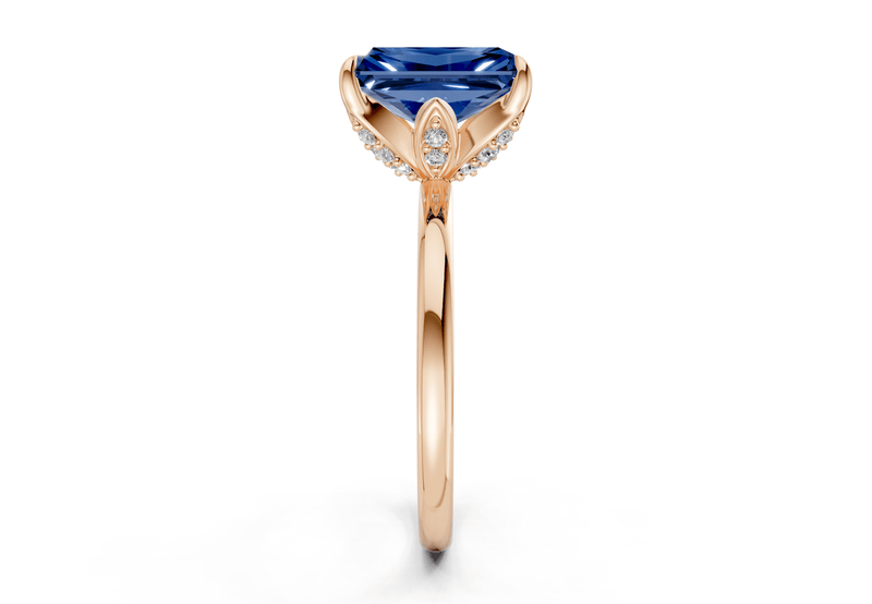 Skye Sapphire Gemstone Solitaire Radiant Cut 1.8mm Engagement Ring - Ring Premier