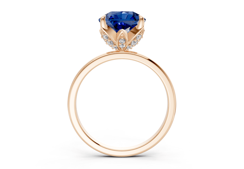 Skye Sapphire Gemstone Solitaire Radiant Squareuare Cut 1.8mm Engagement Ring - Ring Premier