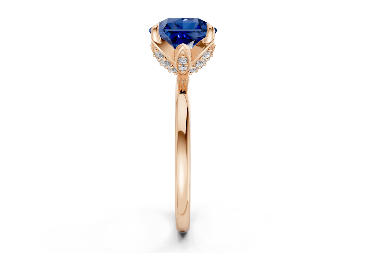 Skye Sapphire Gemstone Solitaire Radiant Squareuare Cut 1.8mm Engagement Ring